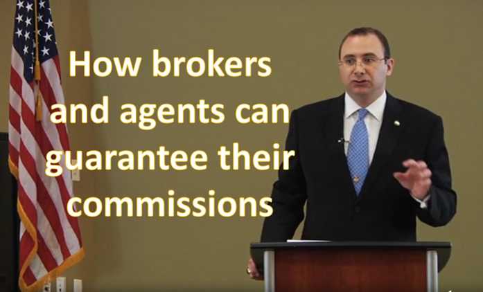 David Steinfeld's video on what brokers and agents can do to guarantee their commission