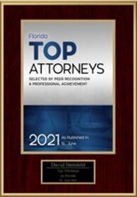 David Steinfeld was recognized as one of Florida's Top Attorneys