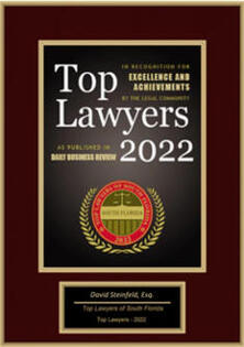 David Steinfeld Steinfeld was named a Top Lawyer in South Florida by the Daily Business Review