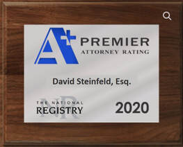David Steinfeld recognized by the National Registry with its A+ Premier Attorney Rating