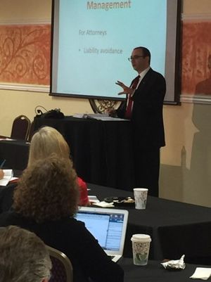David Steinfeld teaching electronic discovery to lawyers and paralegals in West Palm Beach