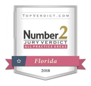 Jury verdict David Steinfeld obtained determined by TopVerdict.com to be the second highest verdict in Florida