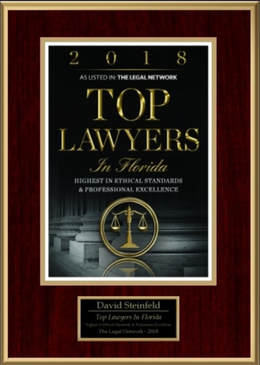 David Steinfeld recognized as a Top Lawyer in Florida by The Legal Network