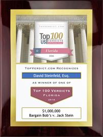 David Steinfeld recognized with the prestigious Top 100 Florida Verdicts Award