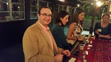 Palm Beach County Bar North County Section Director David Steinfeld, Esq. at the Section’s casino and barbecue night in Palm Beach Gardens