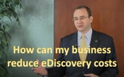 David Steinfeld's video on how you can reduce the eDiscovery costs for your business