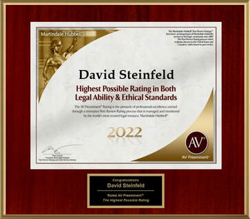 David Steinfeld AV-Preeminent Rated 2022