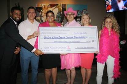 Palm Beach Bar North County Section President, David Steinfeld, dressing up for a good cause hosting the Smiley Wiley Breast Cancer Foundation Annual Pink Party with co-sponsors from other local Bar Associations.